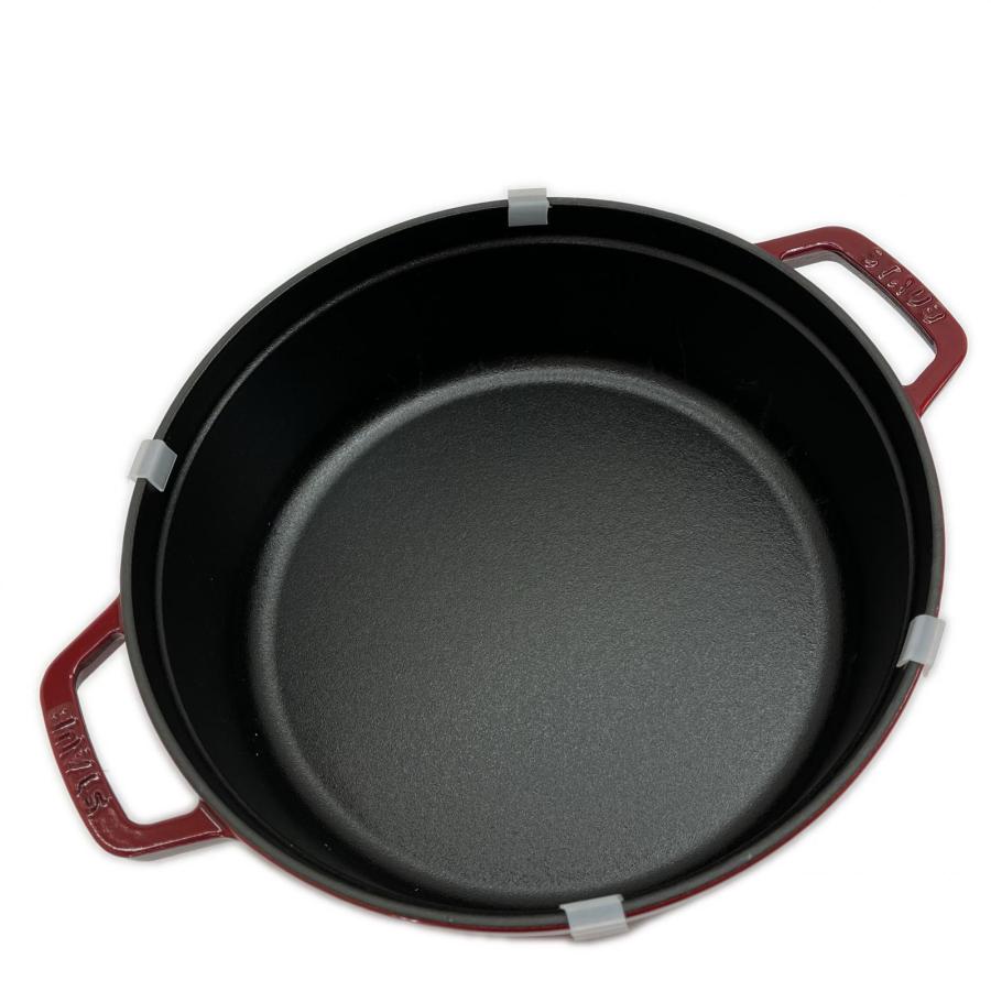 STAUB ストウブ 両手鍋 シャローココットラウンド 26cm ミトン付 4L
