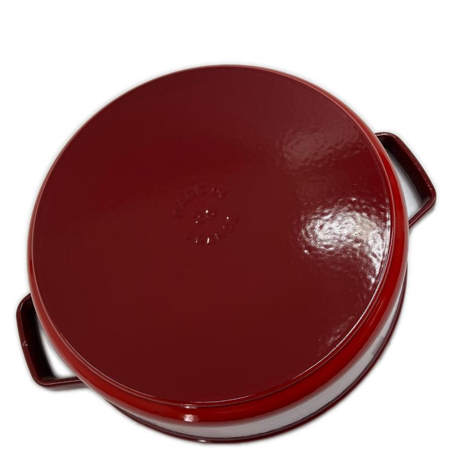 STAUB ストウブ 両手鍋 シャローココットラウンド 26cm ミトン付 4L