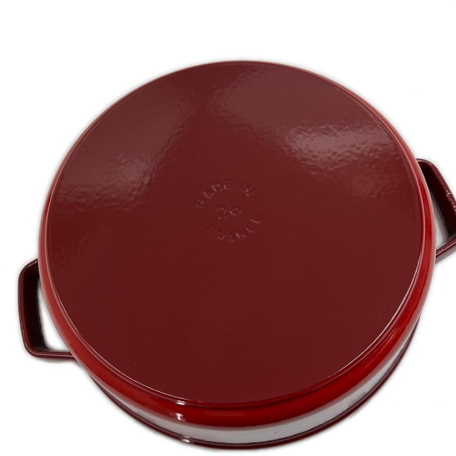 新品未使用　staub ココットラウンド シャロー 26cm チェリー Staub ストウブ シャロー ココット 26cm チェリー