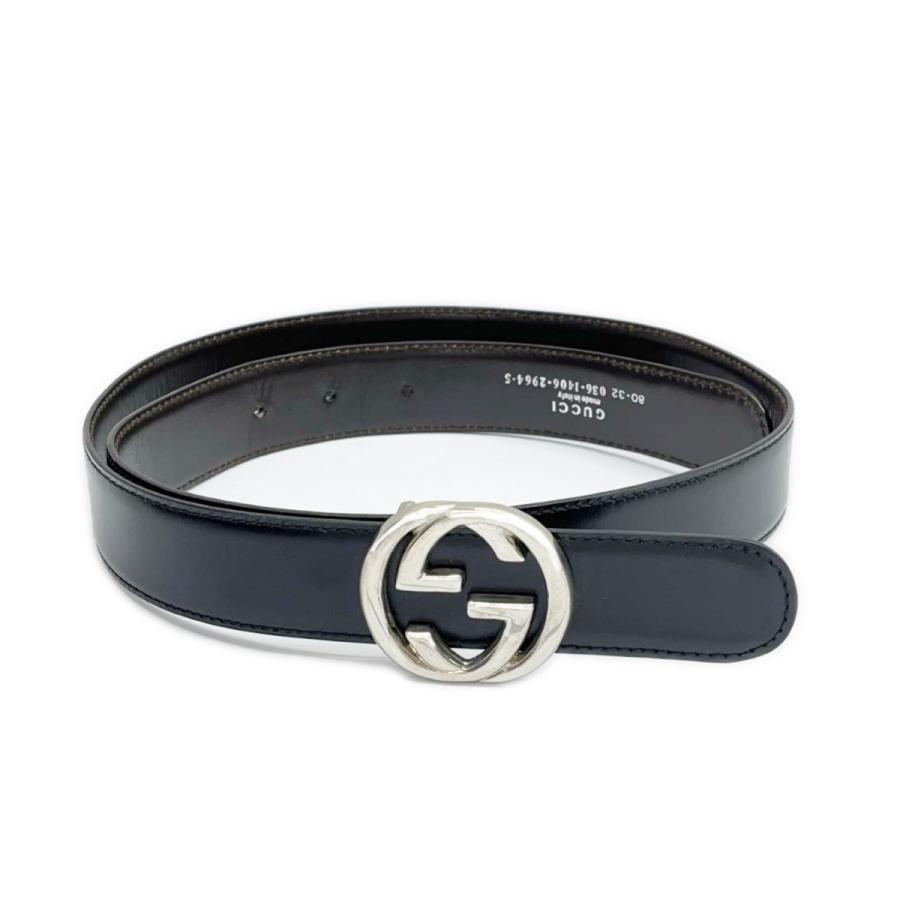 GUCCI（グッチ） ベルト GGロゴ バックル 80.32 036・1406・2964・5 黒
