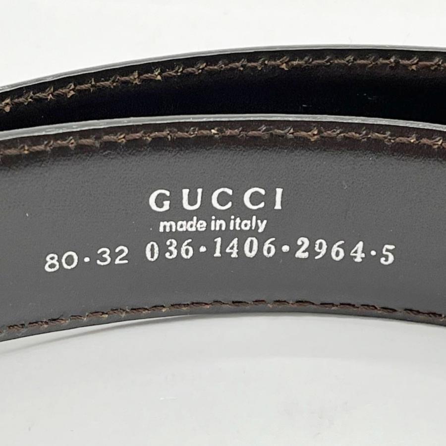 GUCCI（グッチ） ベルト GGロゴ バックル 80.32 036・1406・2964・5 黒