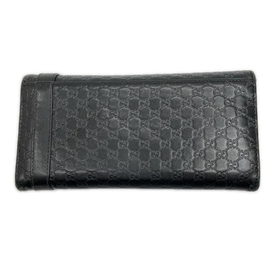 GUCCI（グッチ） 長財布 マイクロシマ 箱付 309760 ブラック やや傷や