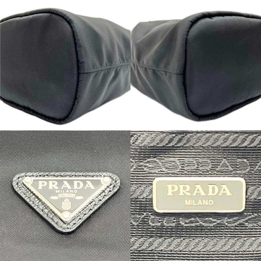 PRADA（プラダ） 巾着バッグ ナイロン カバン ポーチ レディース 黒