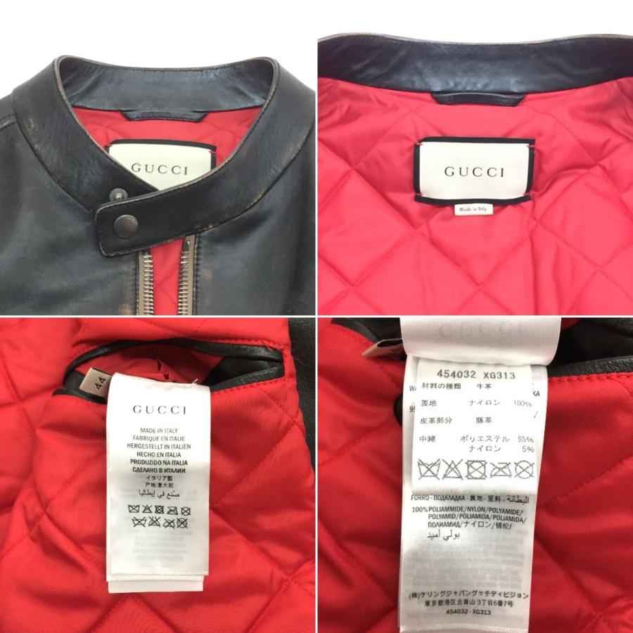 GUCCI $$ グッチ メンズ ライダースジャケット SIZE 44 454032 XG313 