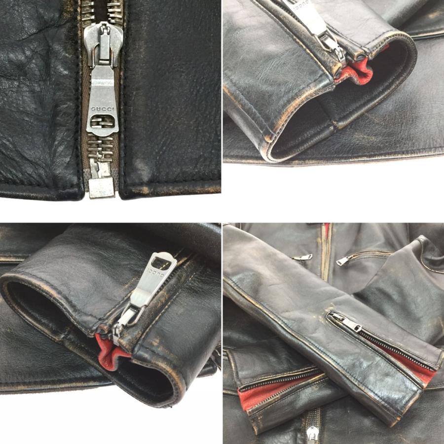 GUCCI $$ グッチ メンズ ライダースジャケット SIZE 44 454032 XG313 