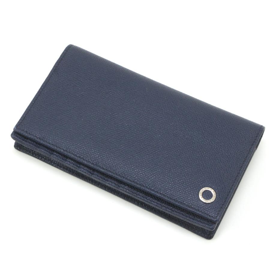 BVLGARI ブルガリ 2つ折り長財布 288259 ネイビー