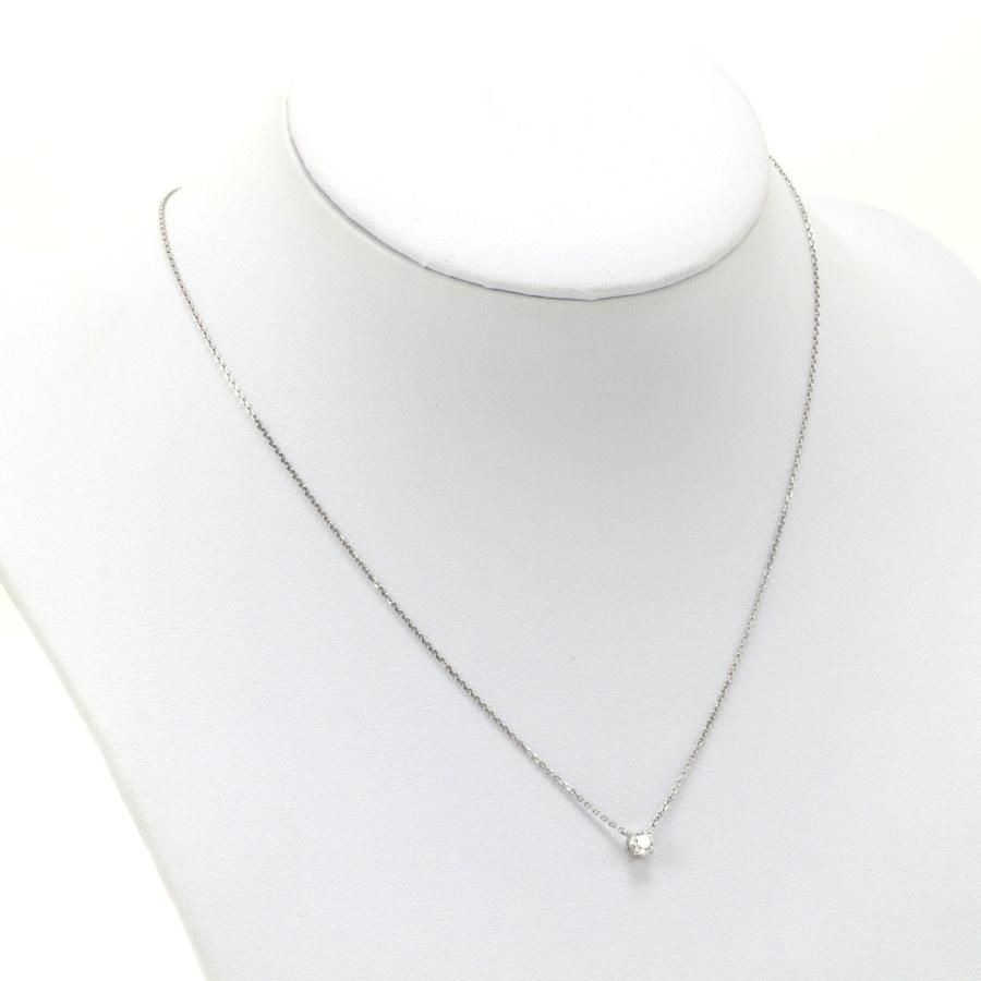 4℃ ダイヤモンド ネックレス トリプルエクセレント 0.173ct Pt850 2.1g 