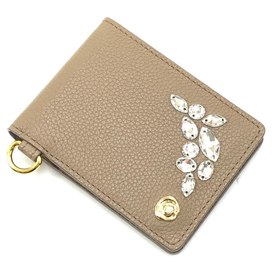 ADMJ 財布 ケース パスケース スワロフスキー やや傷や汚れあり  