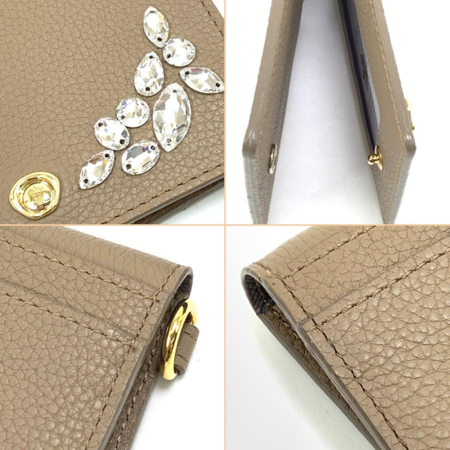 ADMJ 財布 ケース パスケース スワロフスキー やや傷や汚れあり  