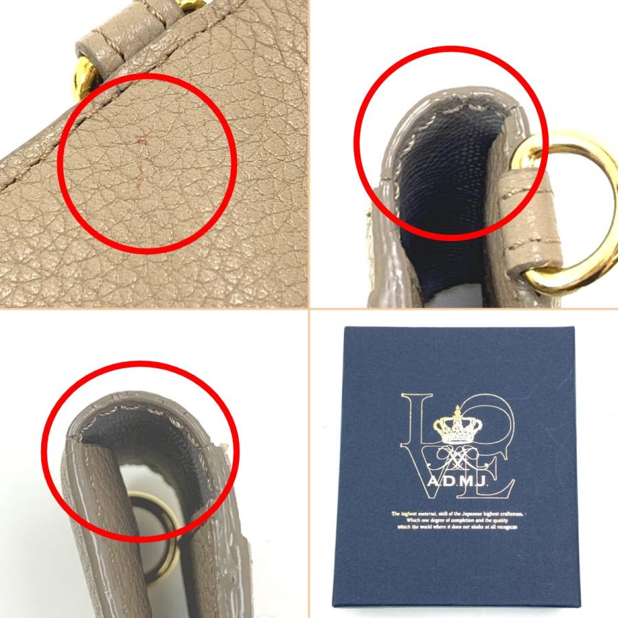 ADMJ 財布 ケース パスケース スワロフスキー やや傷や汚れあり