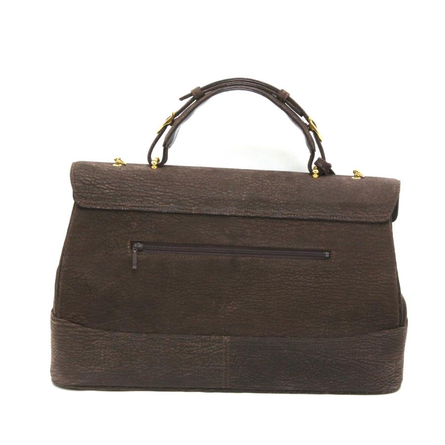 2WAYバッグ シャークスキン ブラウン やや傷や汚れあり : リサイクル  