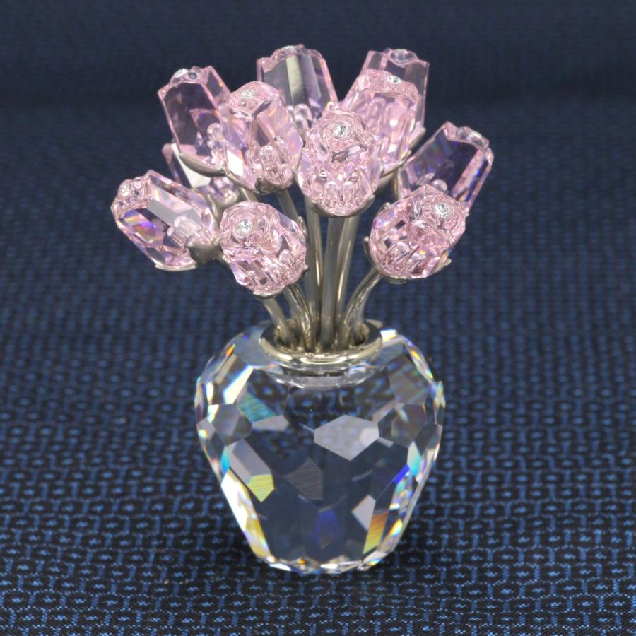 SWAROVSKI（スワロフスキー） 置物 ピンクローズ 12本のバラ 目立った