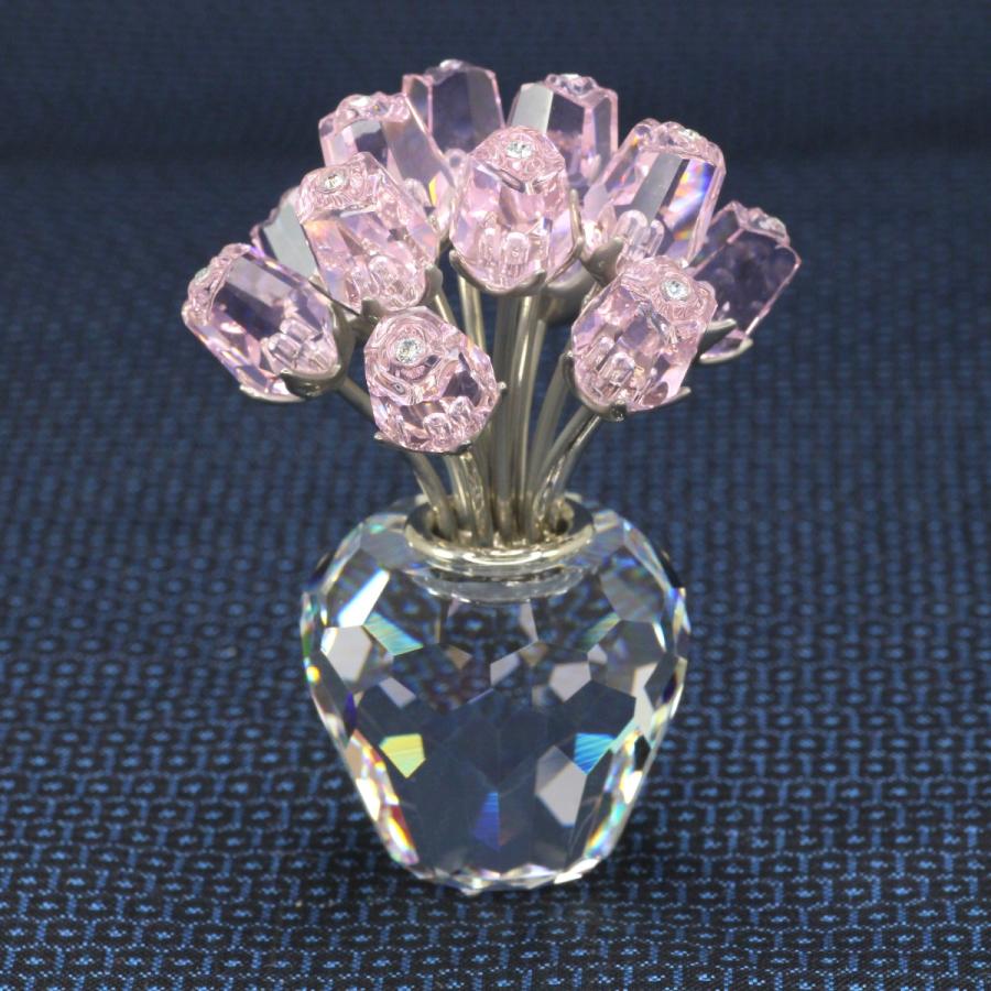 SWAROVSKI（スワロフスキー） 置物 ピンクローズ 12本のバラ 目立った