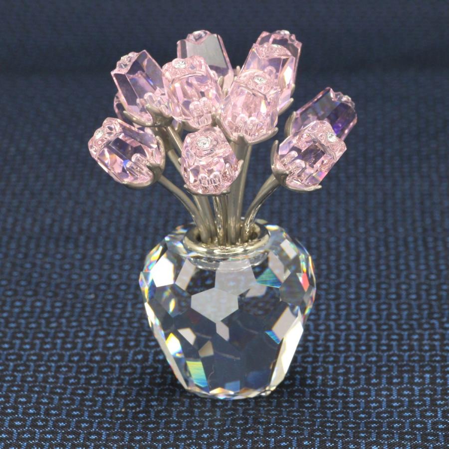 SWAROVSKI（スワロフスキー） 置物 ピンクローズ 12本のバラ 目立った