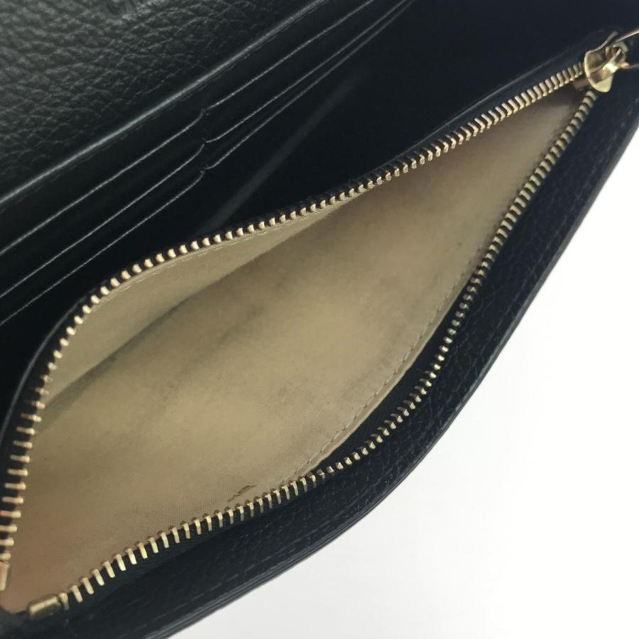 Chloe $$ クロエ 長財布 ロゴプレート ブラック やや傷や汚れあり  