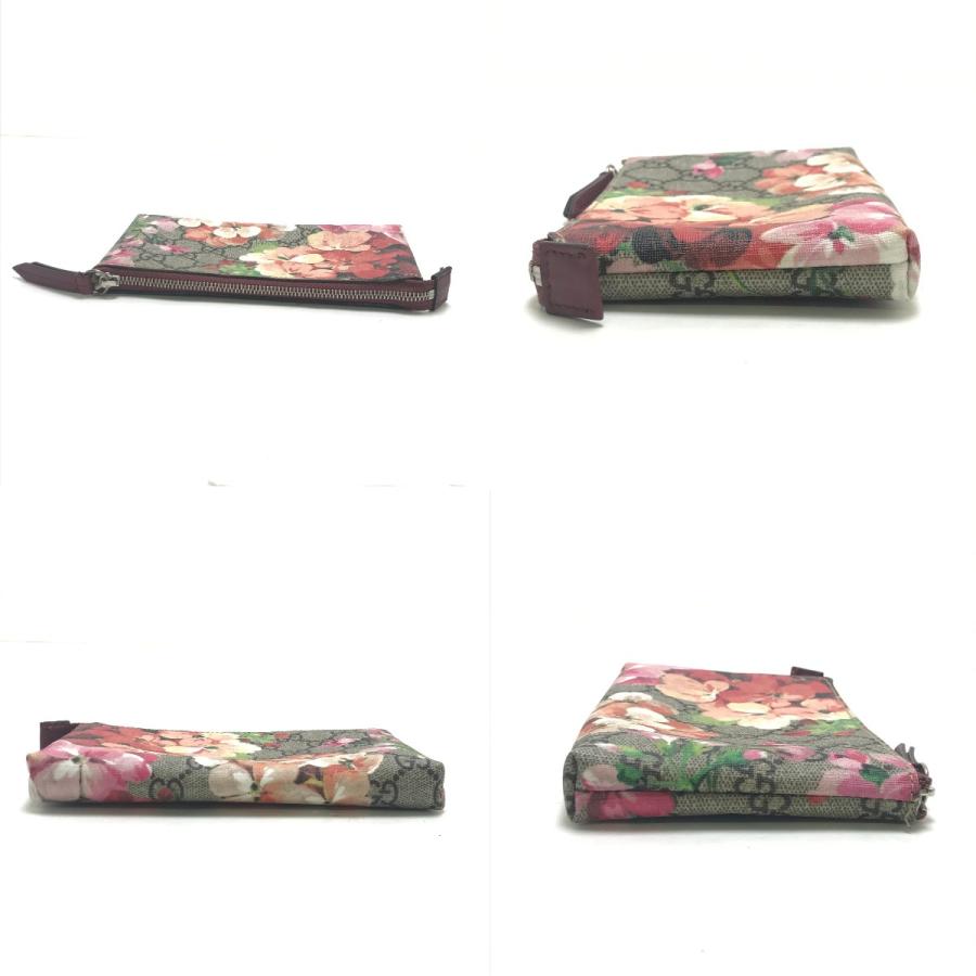 GUCCI $$ グッチ ポーチ GGブルームス 内部ペン跡有 403006 ライト  