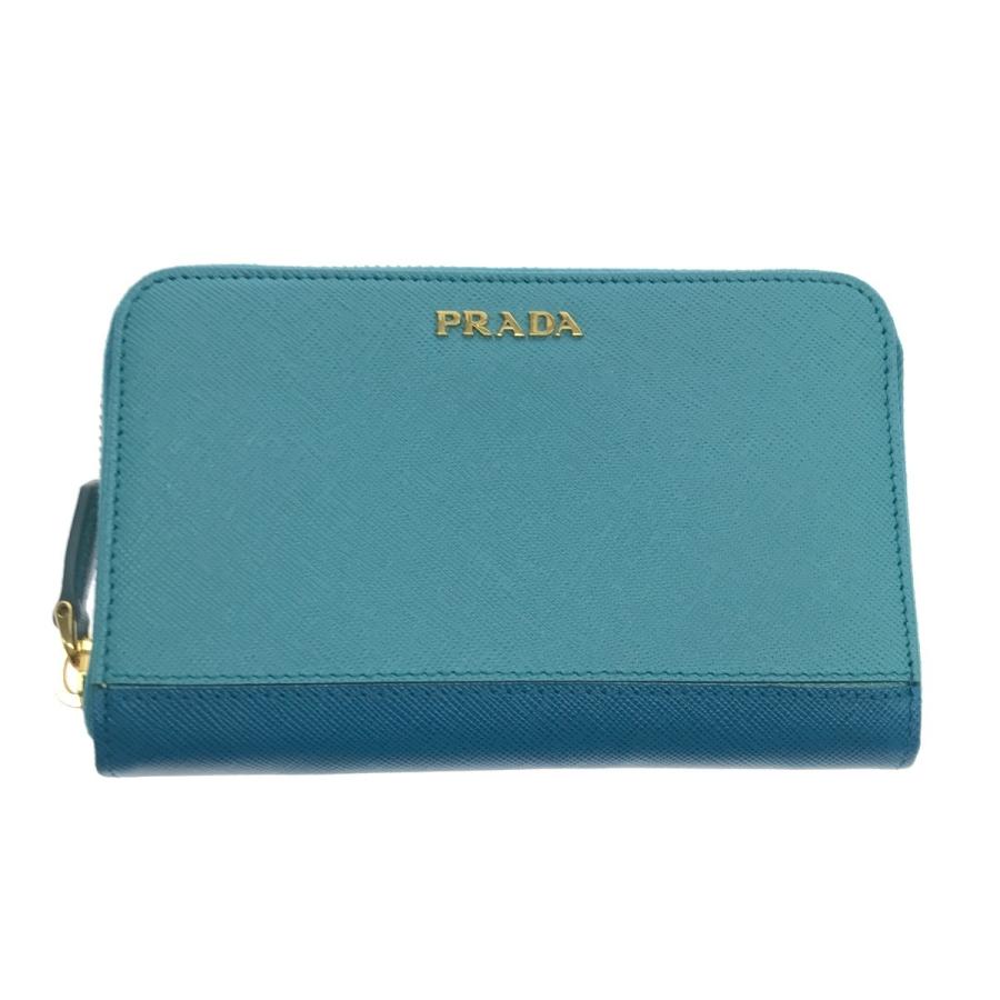 PRADA $$ プラダ 財布 コンパクト サフィアーノ ミディアム 2トーン  