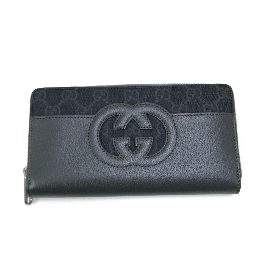 GUCCI $$ グッチ 長財布 GGスプリーム カットアウトインターロッキング  