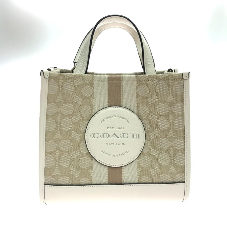 COACH（コーチ） ハンドバッグ キャンバス×レザー CQ878 ベージュ やや 