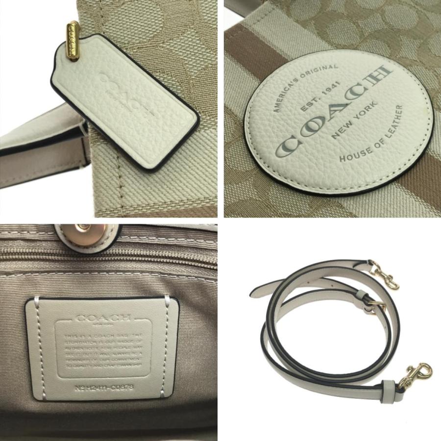 COACH（コーチ） ハンドバッグ キャンバス×レザー CQ878 ベージュ やや 