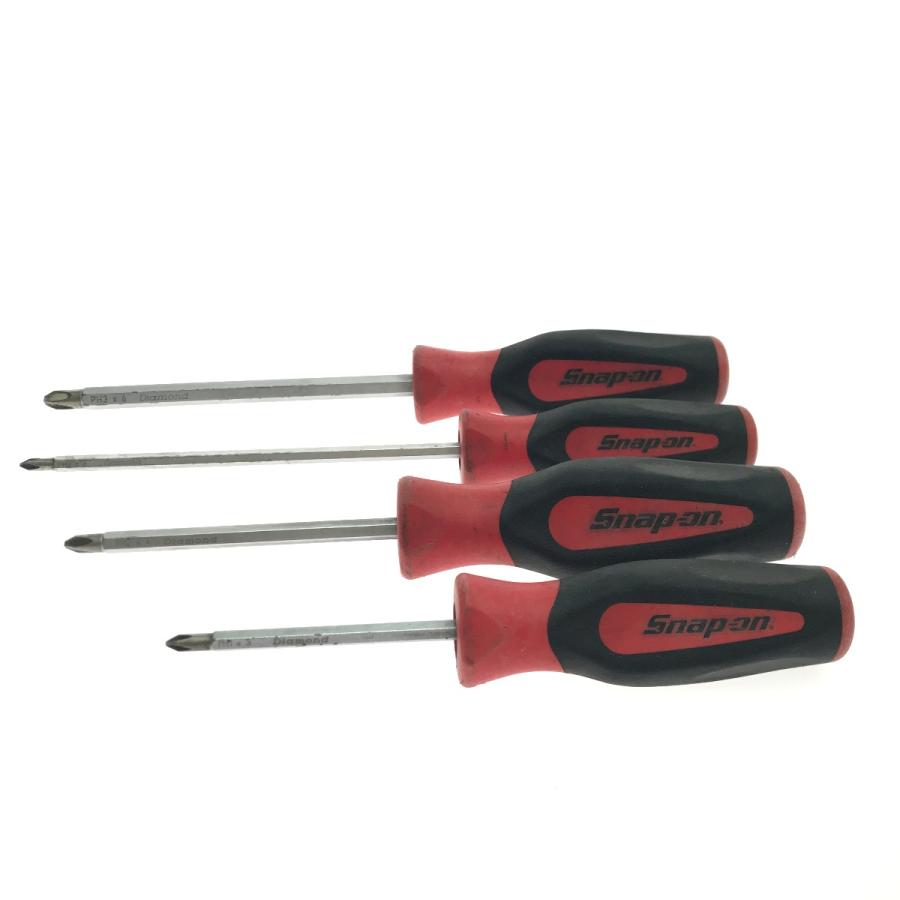Snap-on スナップオン ダイヤモンドチップソフトグリップスクリュードライバー 4本セット PH Snap-on スナップオン ダイヤモンドチップソフトグリップスクリュー