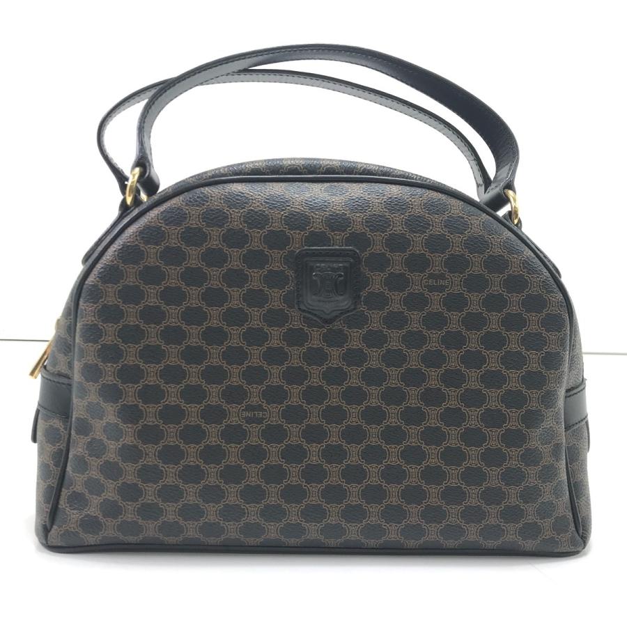 CELINE（セリーヌ） ハンドバッグ マカダム柄 ハーフムーン