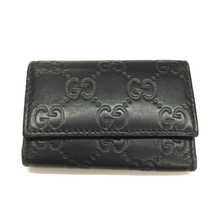 GUCCI（グッチ） 6連キーケース グッチシマ 138093 ブラック 傷や汚れ