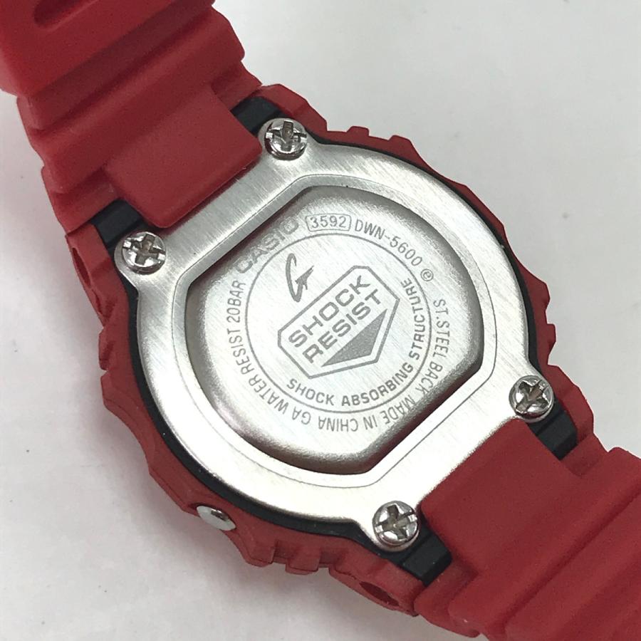 CASIO カシオ リングウォッチ ラバー赤 DWN-5600-9JR CASIO（カシオ） リングウォッチ ラバー赤 DWN-5600-9JR やや傷や汚れ