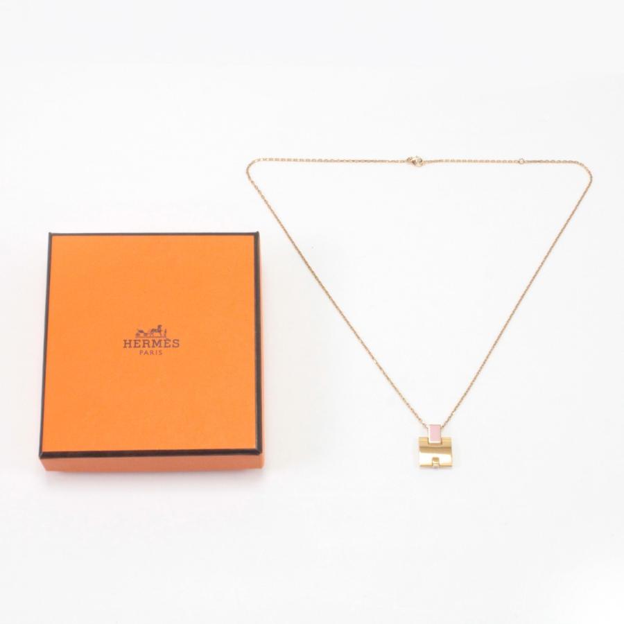 HERMES（エルメス） アイリーンネックレス ST0178 ゴールド×ピンク 