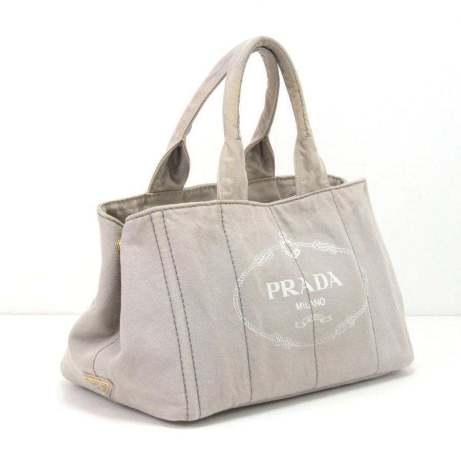 PRADA（プラダ） トートバッグ カナパ ライトグレー 傷や汚れあり