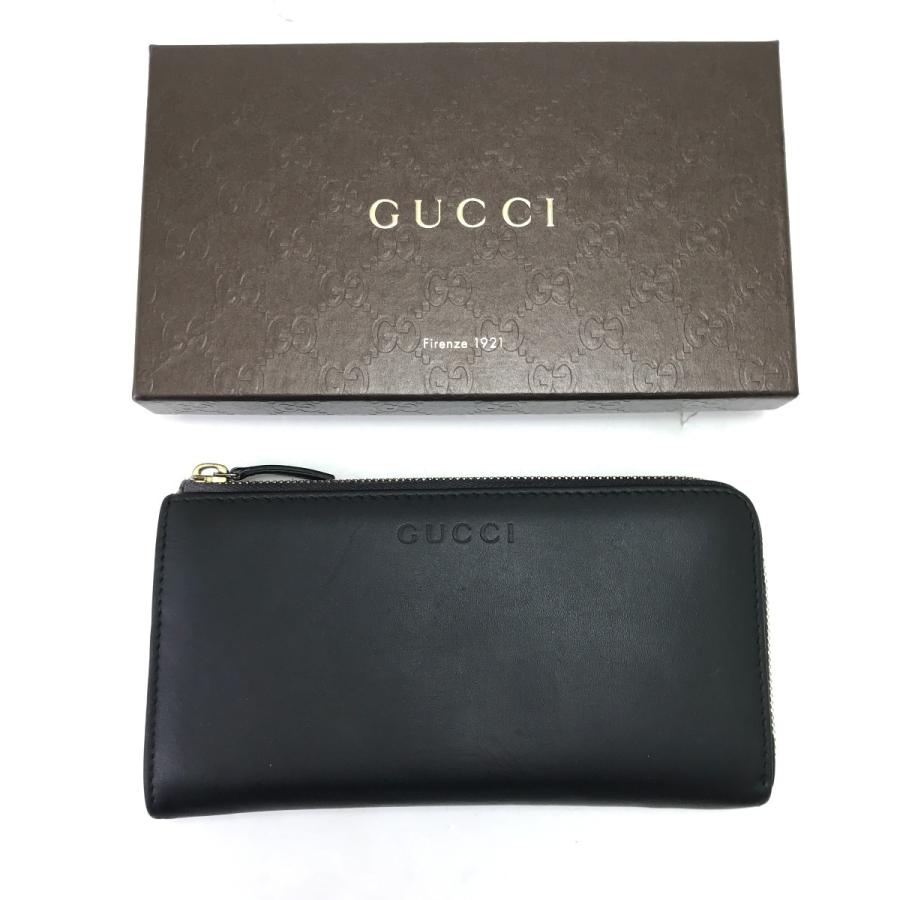 GUCCI（グッチ） L字ファスナー長財布 332747 ブラック 傷や汚れあり