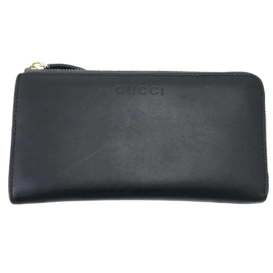 GUCCI（グッチ） L字ファスナー長財布 332747 ブラック 傷や汚れあり