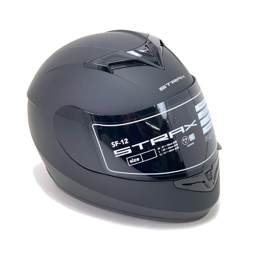 STRAX SP-12 フルフェイスヘルメット マットブラック STRAX ストラックス フルフェイスヘルメット SF‐12 マットブラック 未