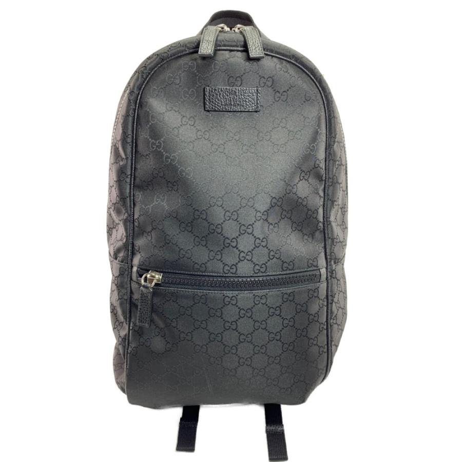 グッチ　GG柄 ナイロン レザー ミニリュックサック ブラック　美品 送料無料 GUCCI グッチ ナイロン ミニリュックサック バックパック GG