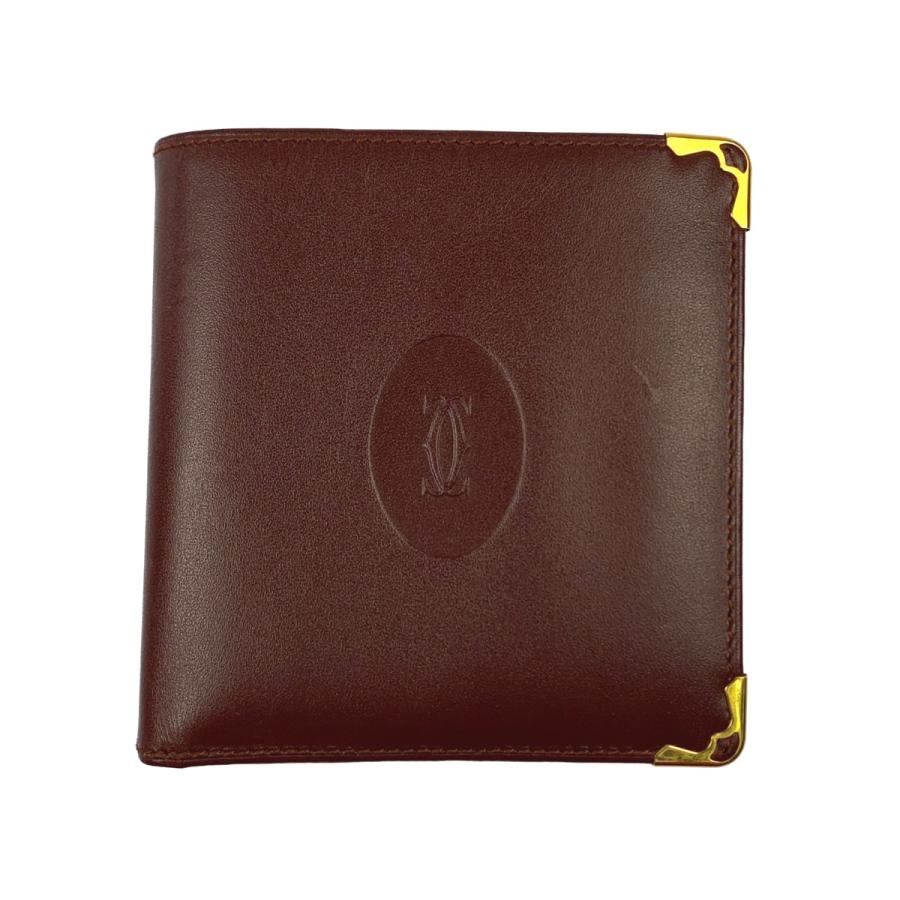 Cartier ▽▽ カルティエ マストライン 二つ折り財布 ミニ財布 Cartier ▽▽ カルティエ マストライン 二つ折り財布 ミニ財布