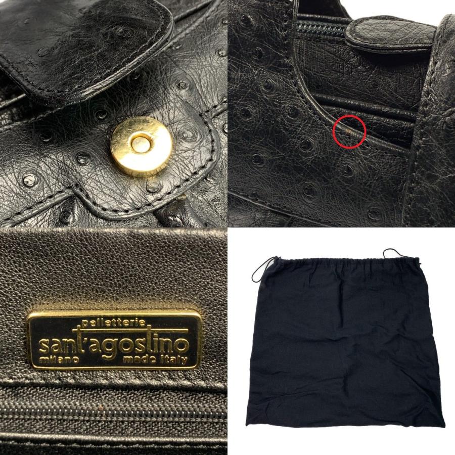 ▽▽ santagostino サンタゴスティーノ ハンドバッグ オーストリッチ