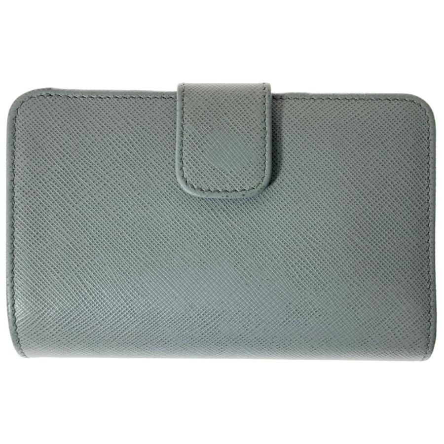 PRADA(プラダ) 2つ折り財布 - 1ML225 グレー レザー PRADA（プラダ） ▽▽ 二つ折り財布 レディース 1ML225 グレー やや傷