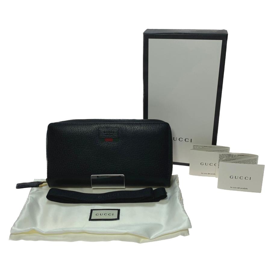 GUCCIグッチ シェリーライン ブラックロングウォレット435298