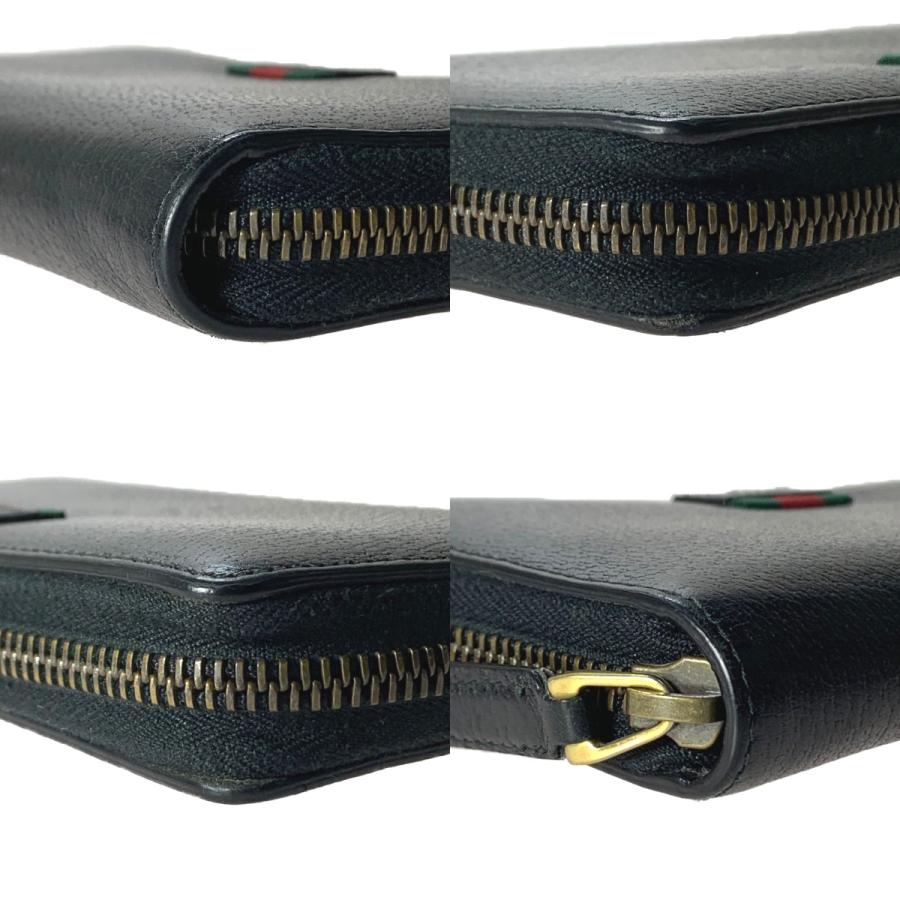 GUCCI（グッチ） ▽▽ ラウンドファスナー 長財布 435298 ブラック
