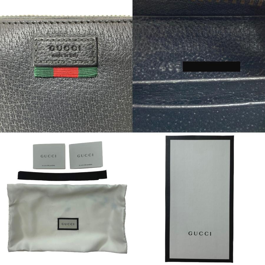 GUCCI（グッチ） ▽▽ ラウンドファスナー 長財布 435298 ブラック