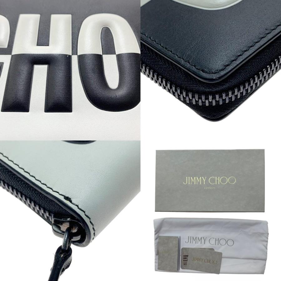 ▽▽ JIMMY CHOO ジミーチュウ ラウンドファスナー エンボス 長財布