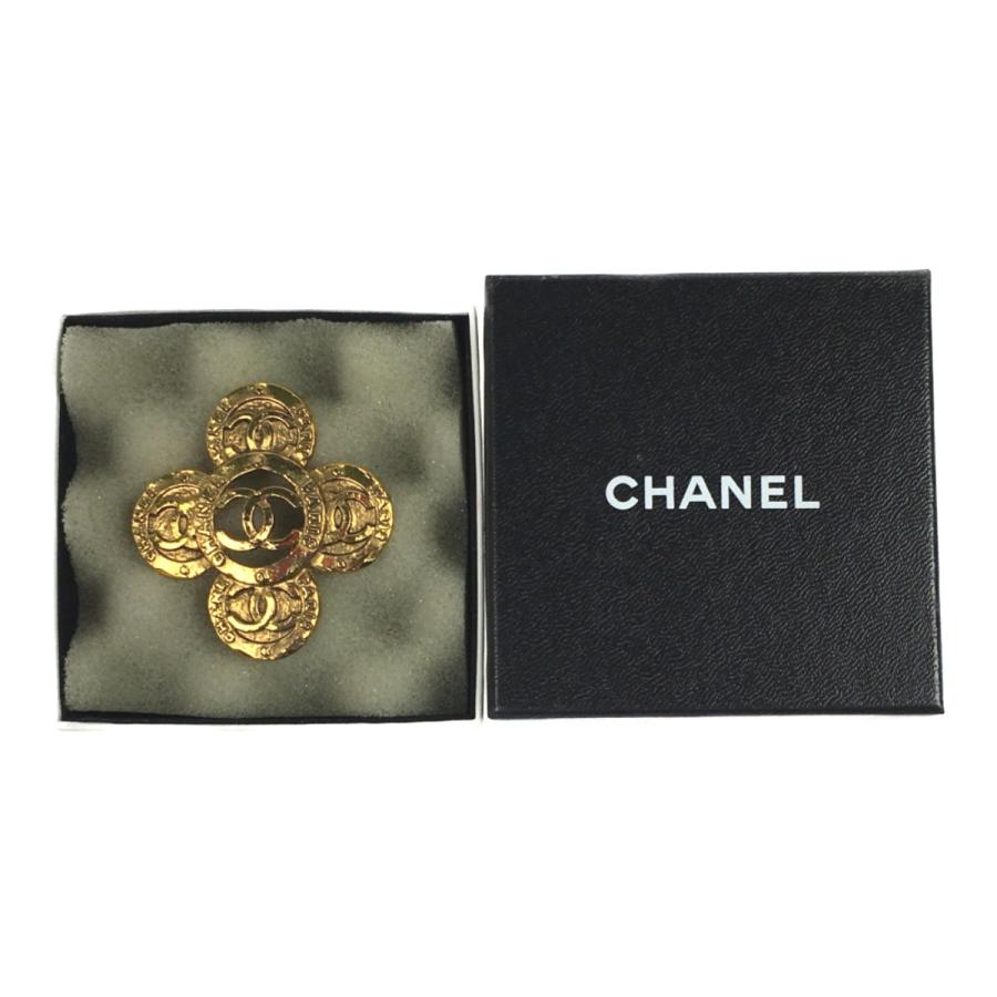 CHANEL（シャネル） ▽▽ ブローチ ココマーク 十字 花 ゴールド 傷や