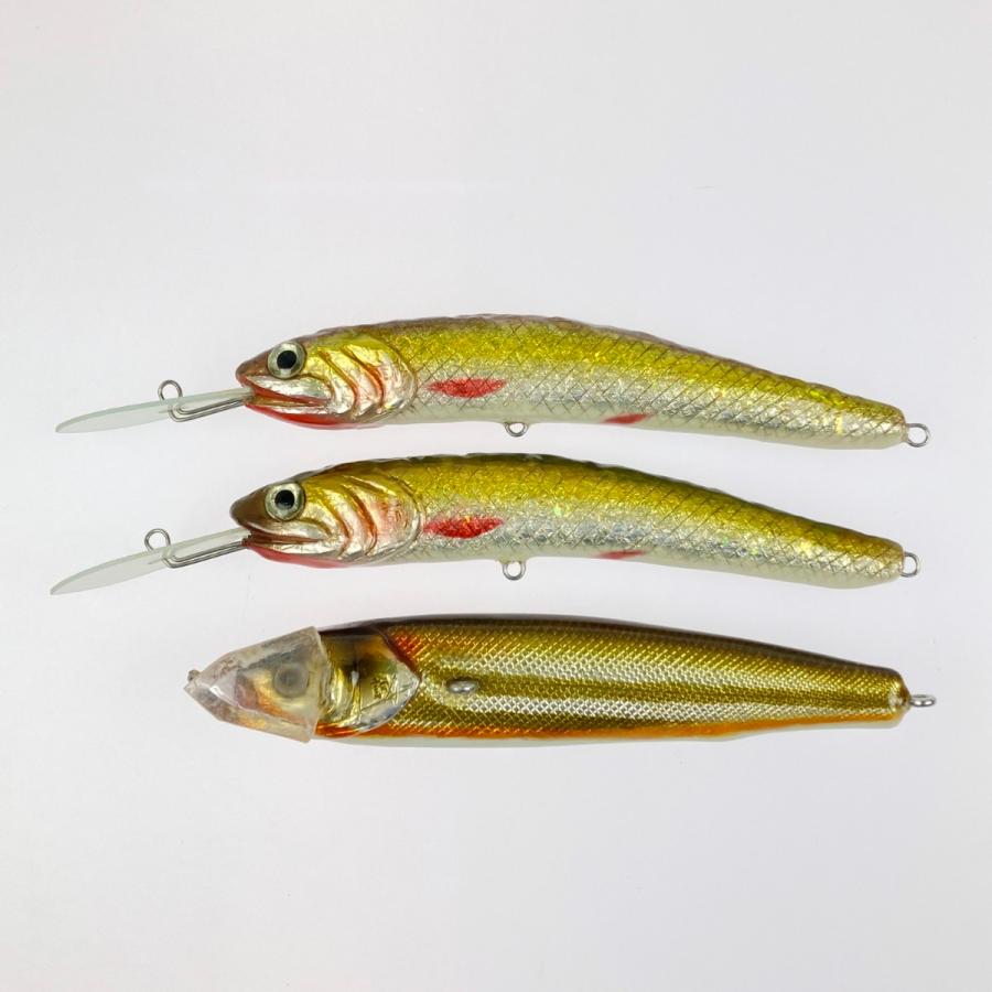 ▽▽ 誠ミノー ハンドメイドルアー 3個まとめ 約11.5cm やや傷や