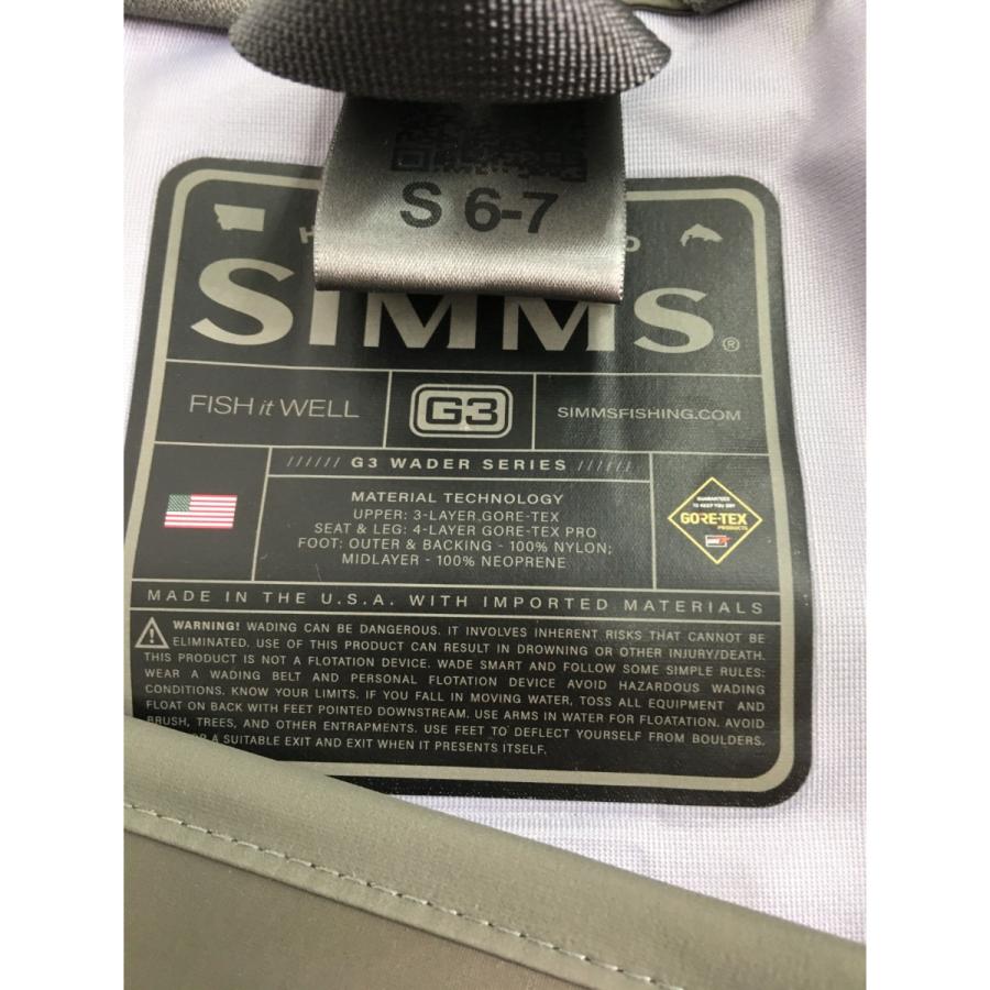 ▼▼ SIMMS  シムス ウェーダー G3 ガイド ストッキングフット サイズS6-7 13477-042-20 やや傷や汚れあり｜bigban｜06