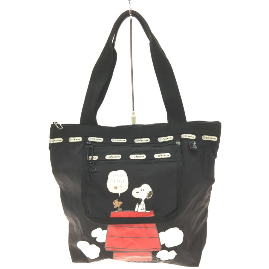 美品 レスポートサック スヌーピー トートバッグ SNOOPY ブラック 