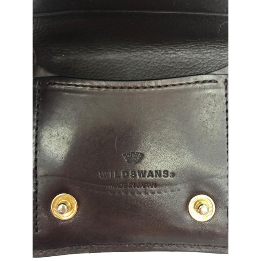 WILDSWANS ブラウンレザー 二つ折り財布 小銭入れ ▽▽ WILDSWANS ワイルドスワンズ 二つ折り財布 ブラウン 小型