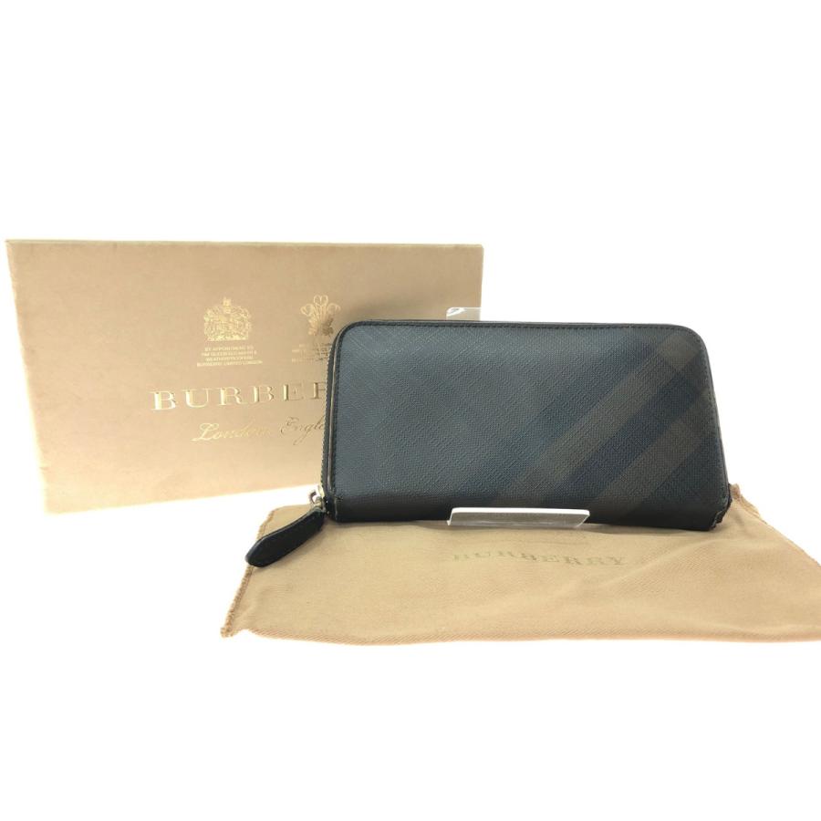 BURBERRY（バーバリー） ▽▽ ユニセックス ラウンドファスナー 長財布