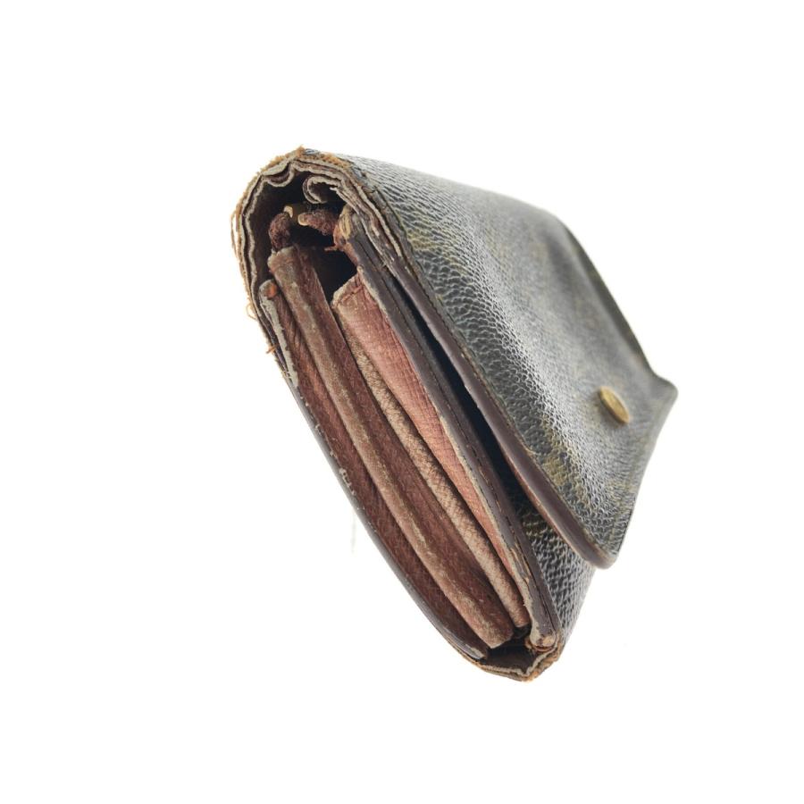 【超美品・正規品保証】ルイヴィトン ポルトモネビエ・トレゾール モノグラム 折財布 二つ折り ブラウン ポルトモネ ビエ トレゾール モノグラム 二つ折り財布 PVC レザー