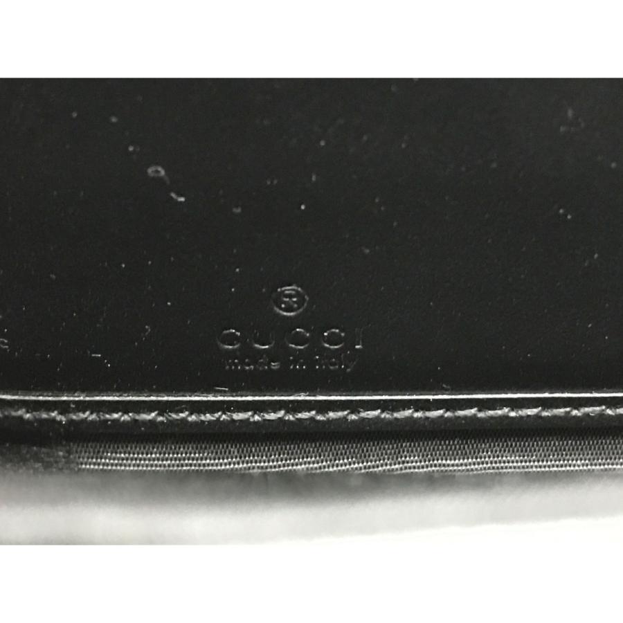 GUCCI（グッチ） ▽▽ ブレードロゴ 長財布 597677 ブラック やや傷や