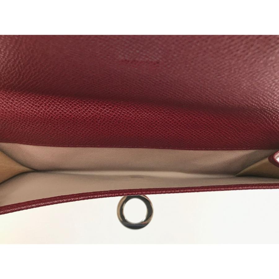 BVLGARI（ブルガリ） ▽▽ 長財布 ロゴクリップ ルビーレッド 33744